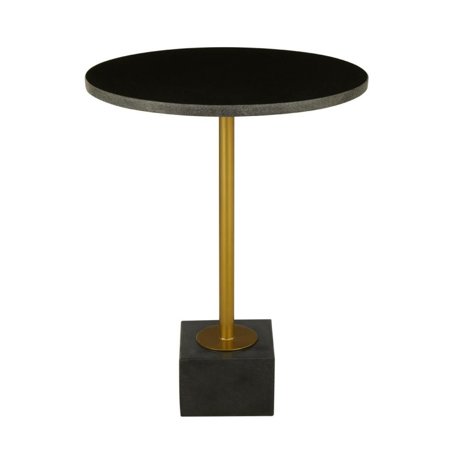 FURNITURE Fifty Five South Side Tables | Rabia Black Marble Side Table