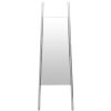 Accessories Fifty Five South Floor Mirrors | Genoa Silver Finish Frame Floor Mirror