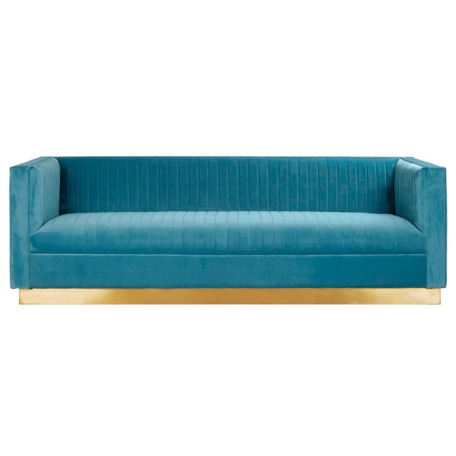 FURNITURE Fifty Five South Seating | Opal 3 Seat Light Blue Sofa