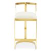 FURNITURE Fifty Five South Bar Seating | Azalea Ivory Velvet Bar Stool
