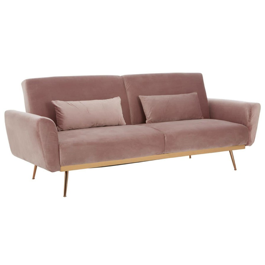 FURNITURE Premier Seating | Hatton Pink Velvet Sofa Bed