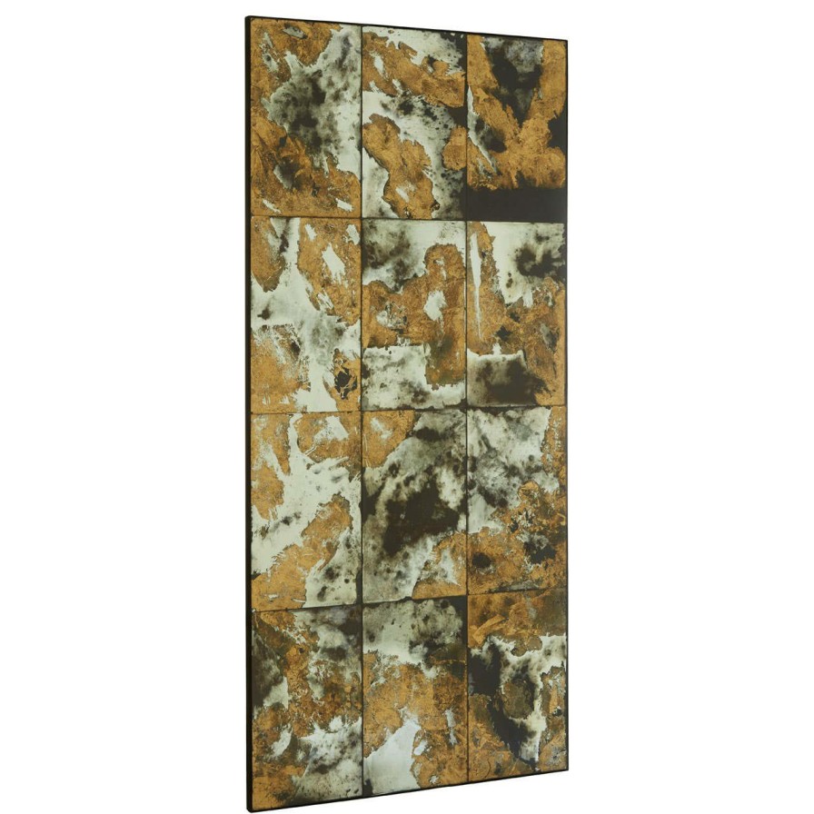 Bathe and Utility Fifty Five South Mirrors | Riza Gold Finish Mosaic Wall Mirror