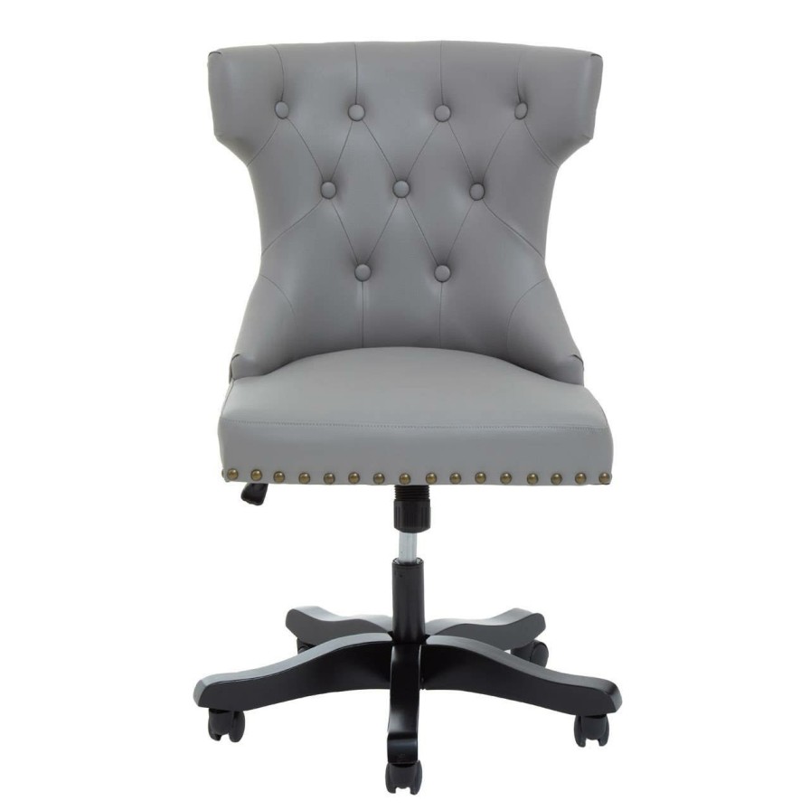 FURNITURE Fifty Five South Seating | Walson Grey Leather Effect Home Office Chair