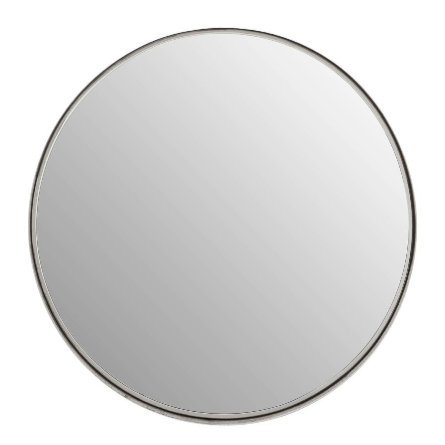 Bathe and Utility Fifty Five South Mirrors | Leonov Large Nickel Finish Wall Mirror