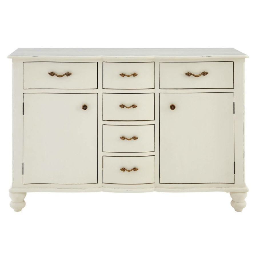 FURNITURE Fifty Five South Storage | Loire 6 Drawer White Sideboard