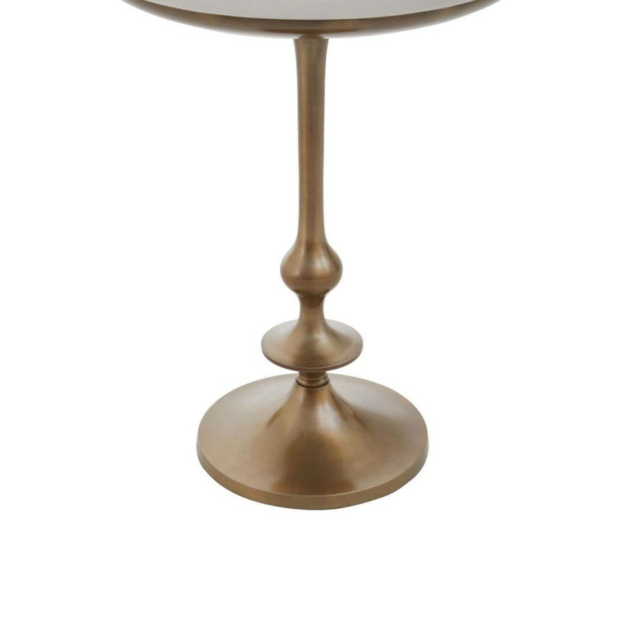 FURNITURE Fifty Five South Side Tables | Pali Small Antique Brass Side Table