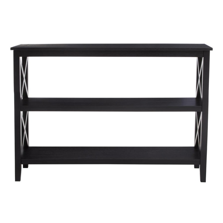 FURNITURE Premier Storage | Heritage Three Shelf Large Black Bookcase