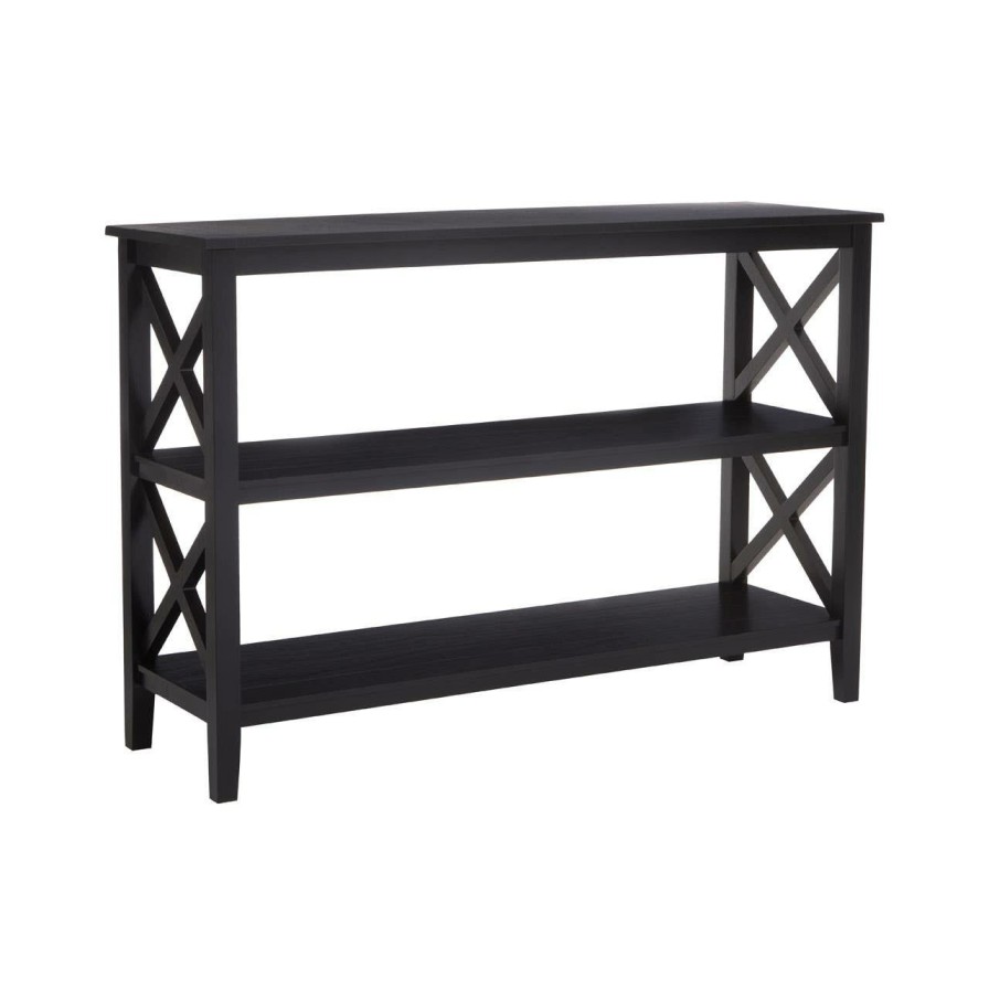FURNITURE Premier Storage | Heritage Three Shelf Large Black Bookcase
