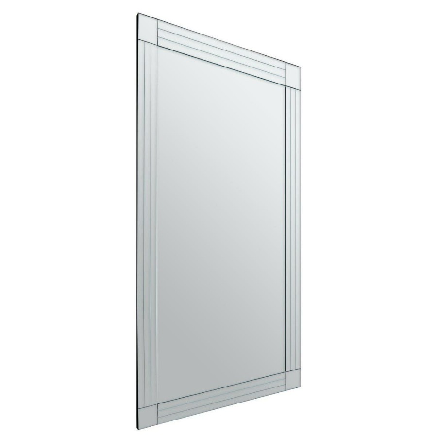 Bathe and Utility Premier Mirrors | Sana Rectangular Wall Mirror With Linear Detail