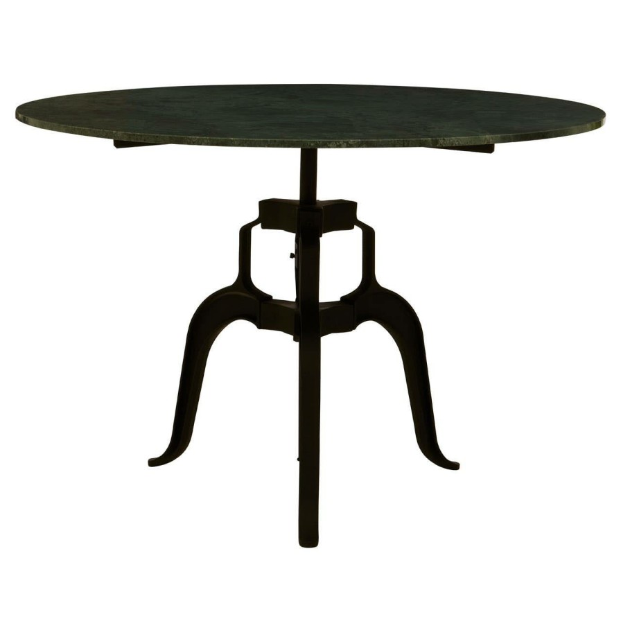 FURNITURE Fifty Five South Side Tables | Vasco 3 Leg Large Green Marble And Iron Table