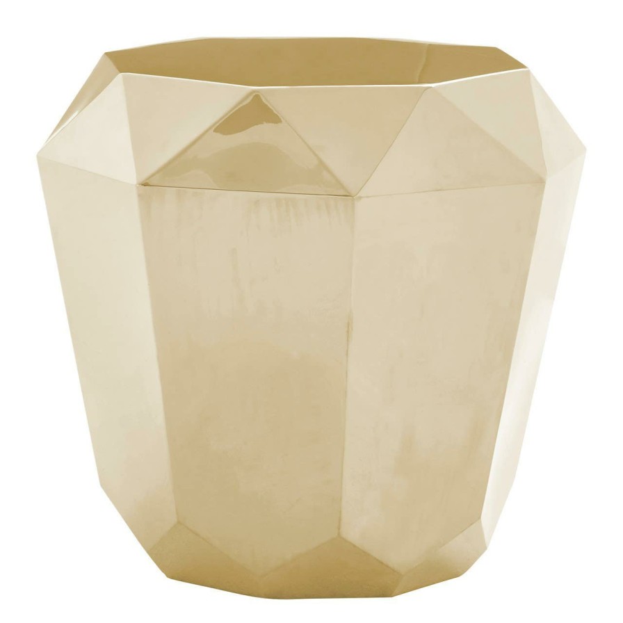 FURNITURE Premier Side Tables | Allure Champagne Gold Diamond Cut End Table