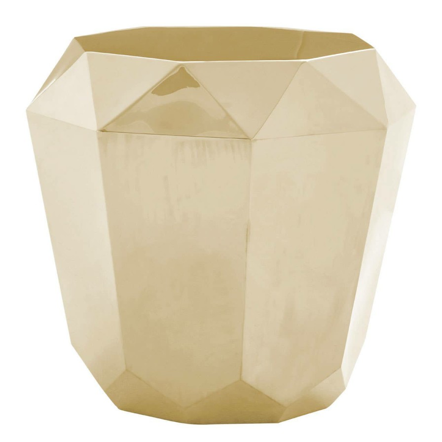 FURNITURE Premier Side Tables | Allure Champagne Gold Diamond Cut End Table