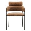 FURNITURE Fifty Five South Seating | Tamzin Brown Faux Leather Dining Chair