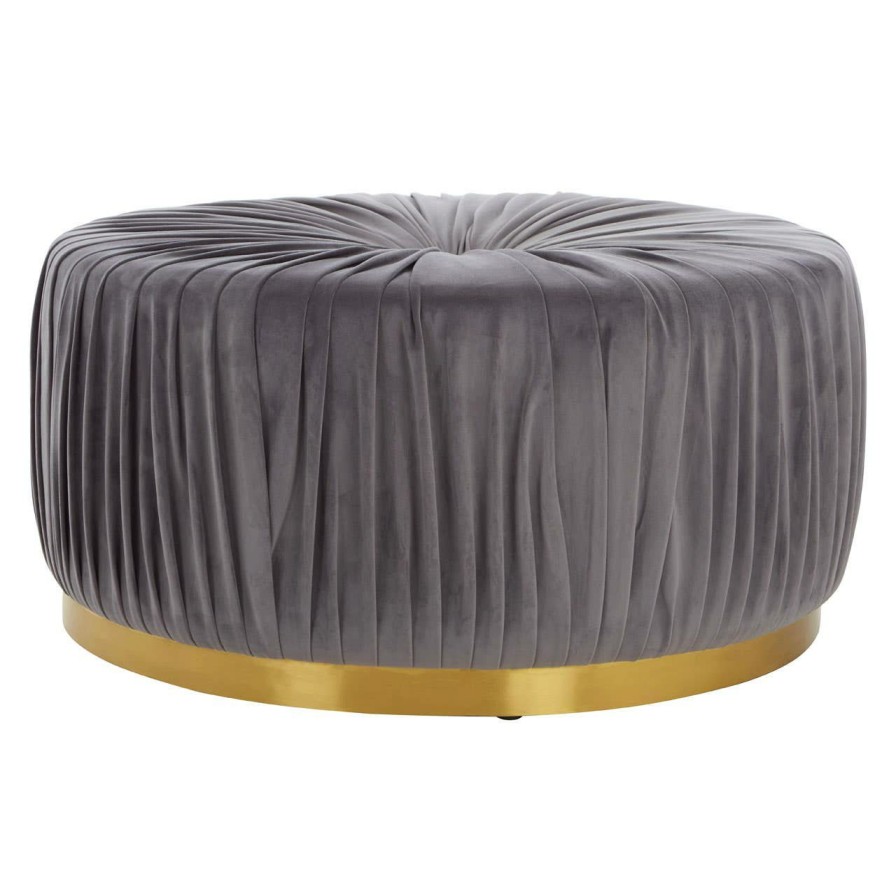 FURNITURE Fifty Five South Seating | Shea Grey Footstool