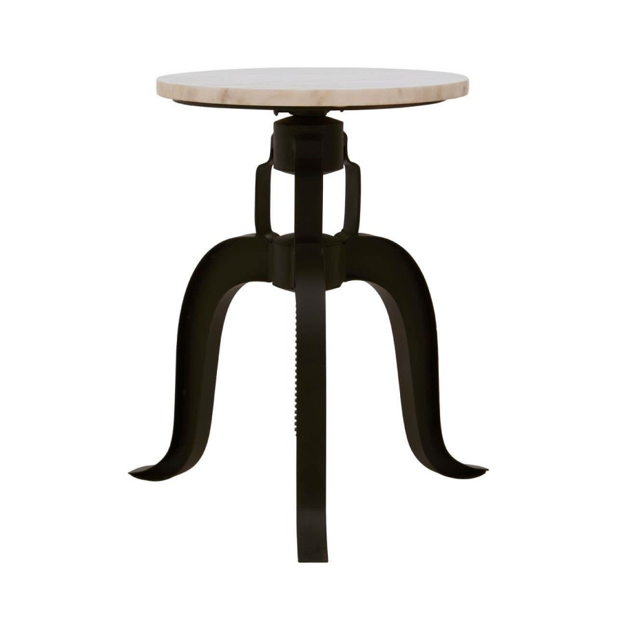 FURNITURE Fifty Five South Side Tables | Vasco 3 Leg Bar Stool With White Marble Top