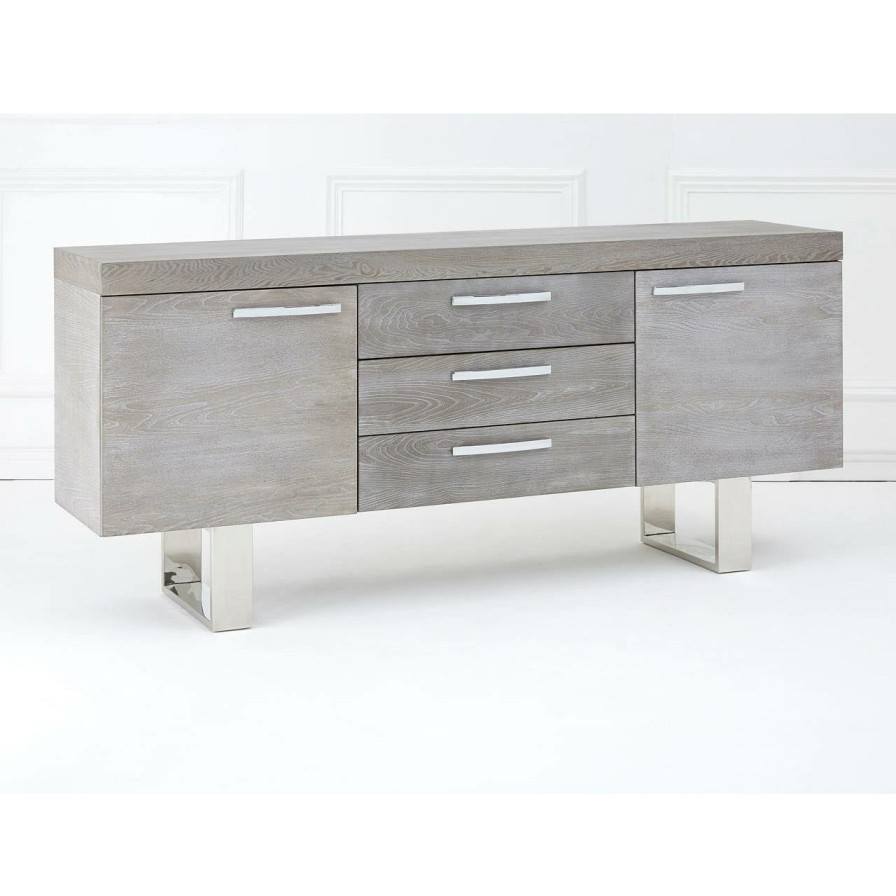 FURNITURE Fifty Five South Storage | Ulmus Grey Elm Wood Sideboard