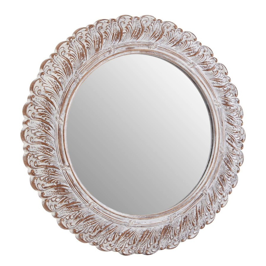 Bathe and Utility Premier Mirrors | Antique Grey Acanthus Leaf Wall Mirror