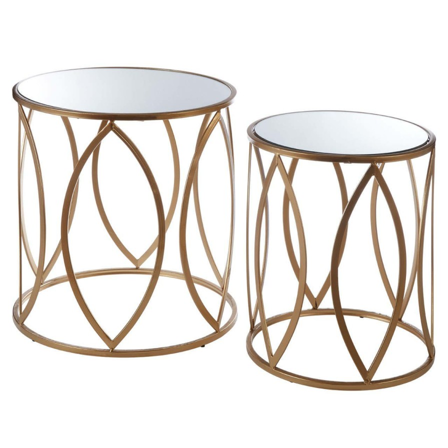 FURNITURE Premier Side Tables | Set Of Two Arcana Gold Finish Side Tables