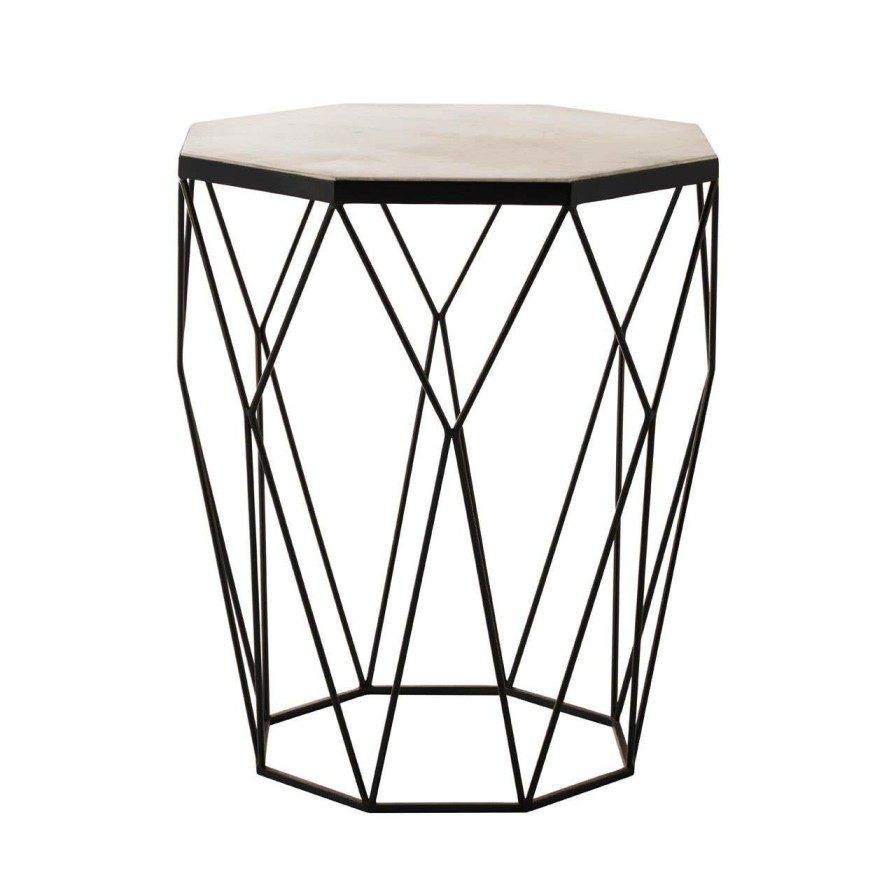 FURNITURE Premier Side Tables | Shalimar Octagon Matte Black Side Table