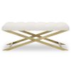 FURNITURE Fifty Five South Seating | Gilden Natural Bench With Cross Base