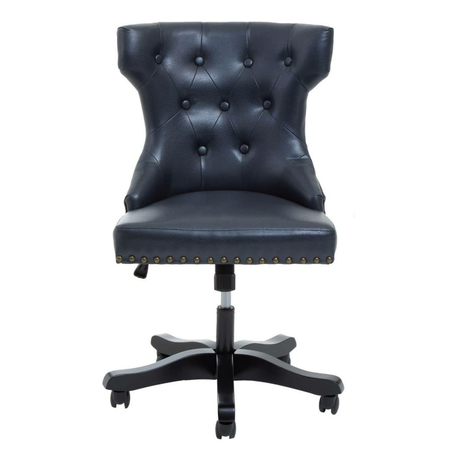 FURNITURE Fifty Five South Seating | Walson Black Leather Effect Home Office Chair