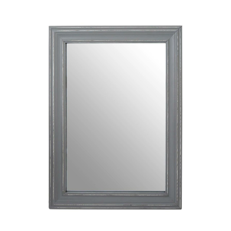 Bathe and Utility Premier Mirrors | Henley Grey Wooden Frame Wall Mirror