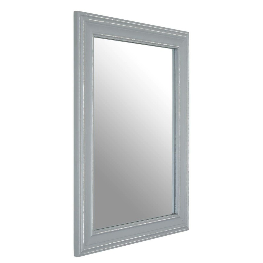 Bathe and Utility Premier Mirrors | Henley Grey Wooden Frame Wall Mirror