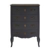FURNITURE Fifty Five South Storage | Loire 4 Drawer Dark Grey Chest