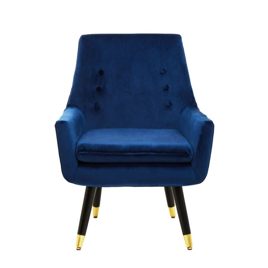 FURNITURE Fifty Five South Seating | Sara Midnight Velvet Armchair
