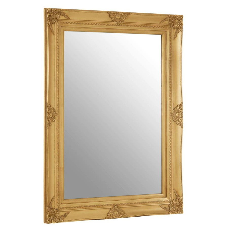 Bathe and Utility Premier Mirrors | Baroque Rectangular Gold Wall Mirror