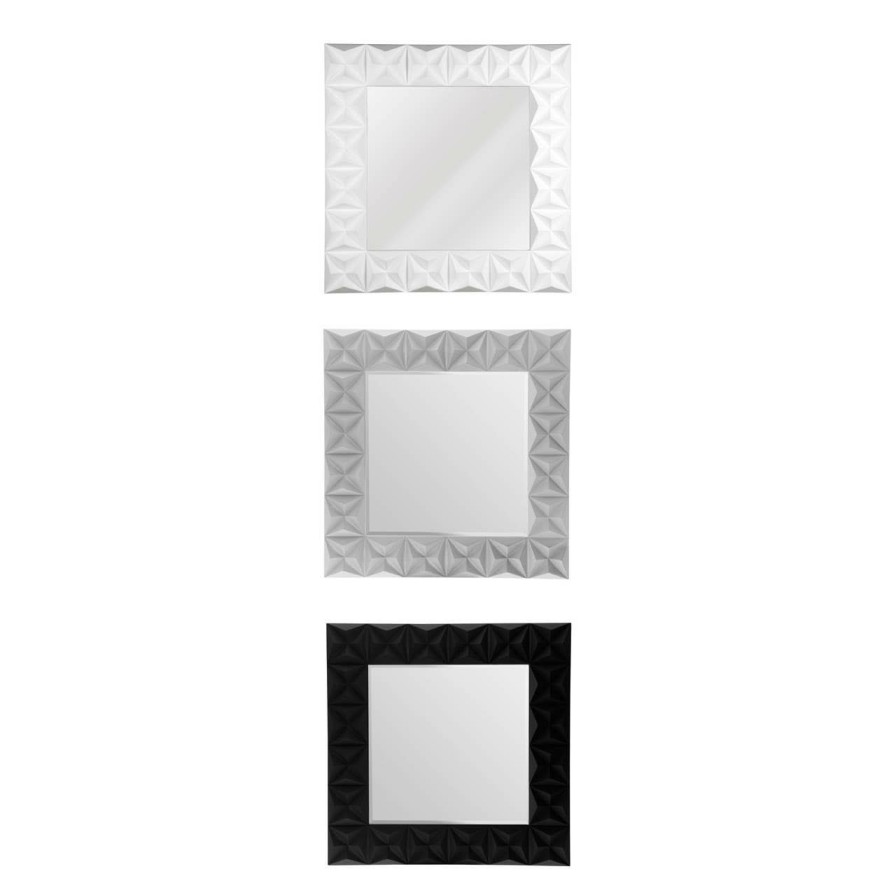 Bathe and Utility Premier Mirrors | 3D Effect Wall Mirror With Grey High Gloss