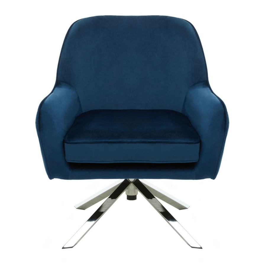 FURNITURE Fifty Five South Seating | Avery Midnight Velvet Chair