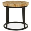 FURNITURE Fifty Five South Bedside Tables | Malang Round Table With Iron Frame