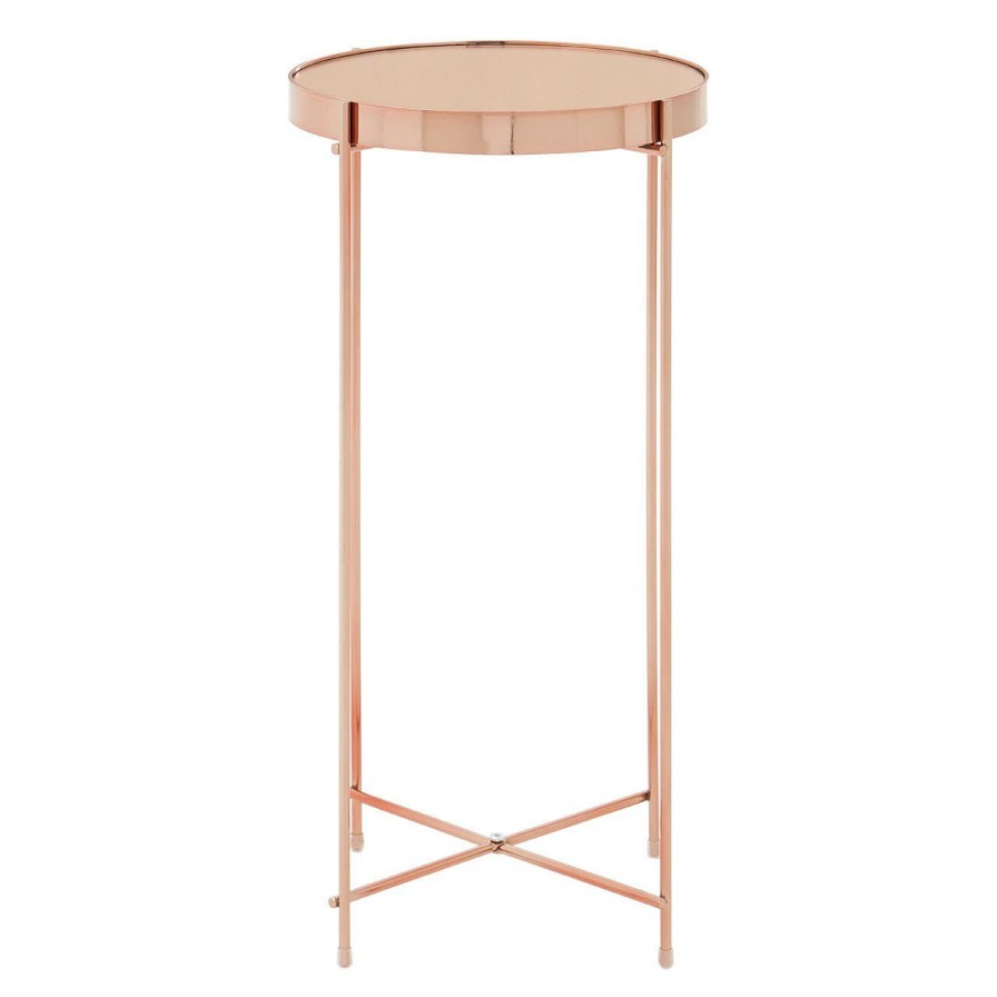 FURNITURE Premier Side Tables | Allure Pink Mirror Tall Side Table