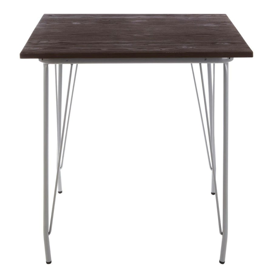 FURNITURE Premier Side Tables | District Grey Metal And Elm Wood Table