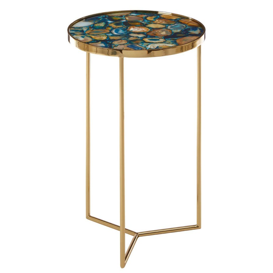 FURNITURE Fifty Five South Side Tables | Vita Blue Agate Table