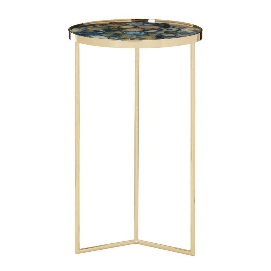 FURNITURE Fifty Five South Side Tables | Vita Blue Agate Table