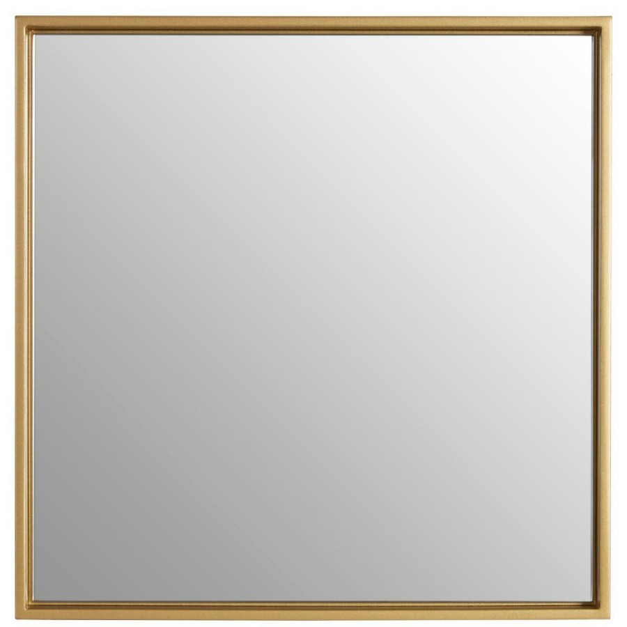 Bathe and Utility Premier Mirrors | Ando Small Square Gold Finish Wall Mirror