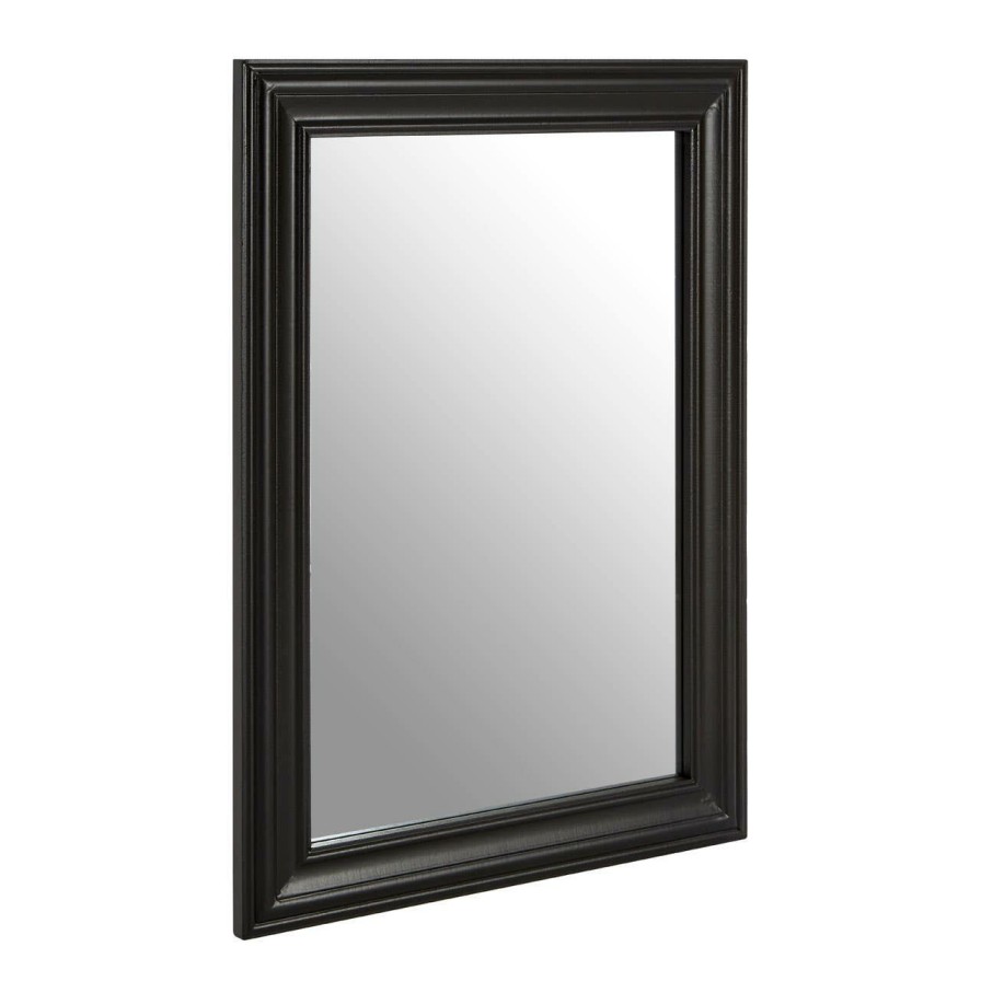 Bathe and Utility Premier Mirrors | Henley Black Wooden Framed Wall Mirror