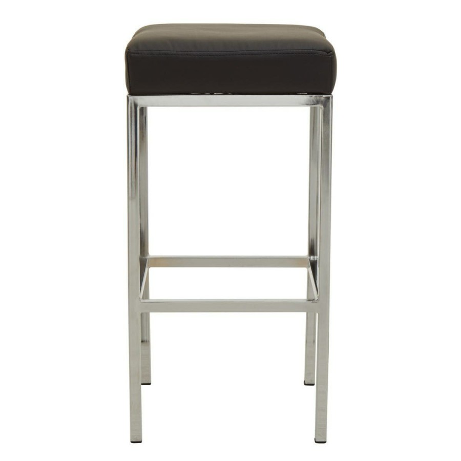 FURNITURE Premier Bar Seating | Baina Black Pu And Chrome Finish Bar Stool