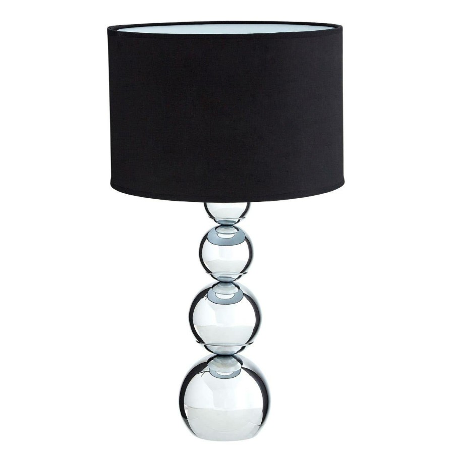 Accessories Premier Table Lamps | Cameo Touch Black Fabric Shade Table Lamp
