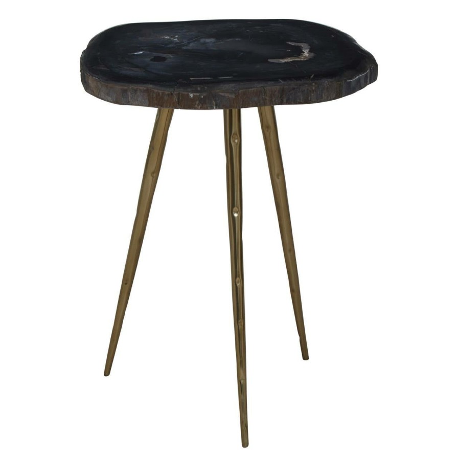 FURNITURE Fifty Five South Side Tables | Relic Side Table With Petrified Wood Top