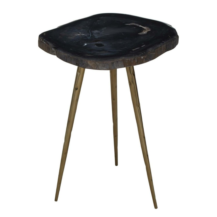 FURNITURE Fifty Five South Side Tables | Relic Side Table With Petrified Wood Top