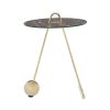 FURNITURE Fifty Five South Side Tables | Oria Warm Metallic End Table