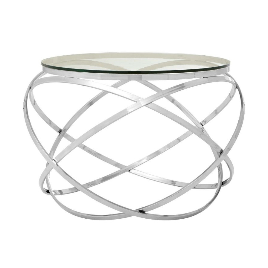 FURNITURE Premier Side Tables | Allure Clear Glass Circular End Table