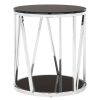 FURNITURE Fifty Five South Side Tables | Alvaro Round Chrome Finish Side Table