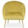 FURNITURE Fifty Five South Seating | Tania Gold Velvet Occasional Chair