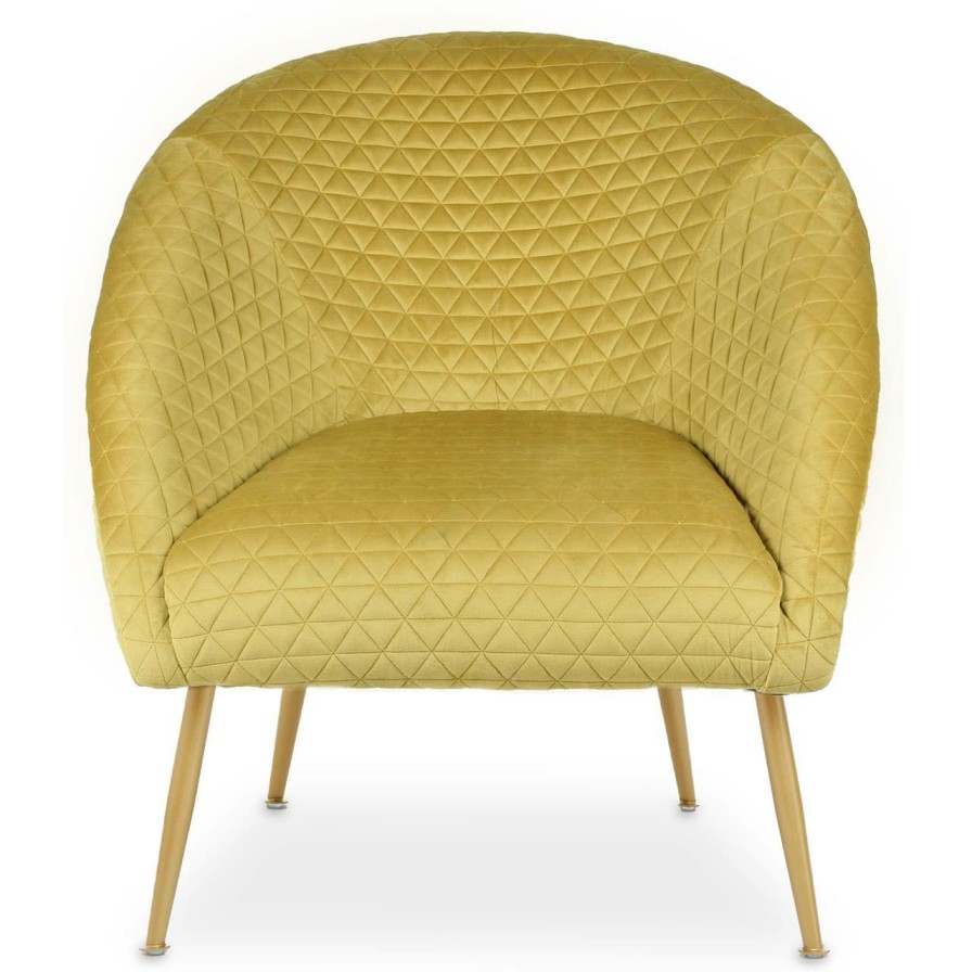 FURNITURE Fifty Five South Seating | Tania Gold Velvet Occasional Chair