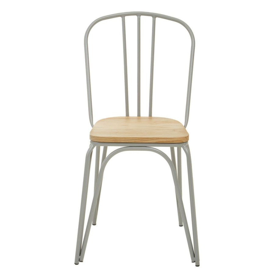 FURNITURE Premier Seating | District Grey Finish Metal Frame Dining Chair