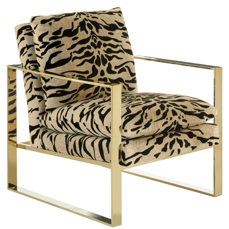 FURNITURE Fifty Five South Seating | Manhattan Tiger Print Armchair